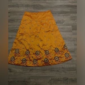 Gold yellow lengha choli